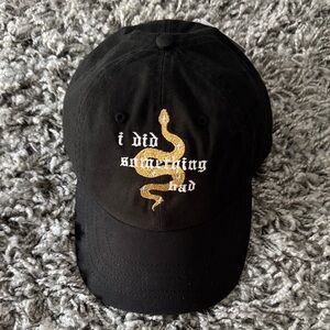 Taylor Swift Reputation Gold Snake Embroidered Hat Adjustable